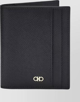 Ferragamo compact leather card holder with 2 slots