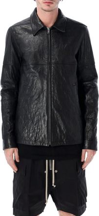 Rick Owens Black Shirt Collar Jacket