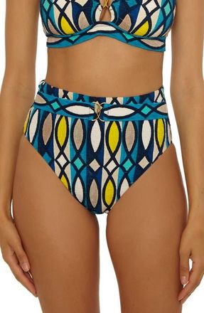 Trina Turk Paros Banded Bandeau Bikini Top in Multi at Nordstrom, Size 14