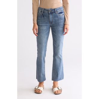 Kut from the Kloth Nikki Crop Flare Leg Jeans in Poplar Clean at Nordstrom Rack, Size 10