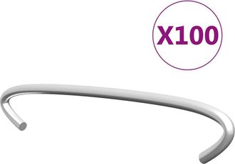 vidaXL Gabion Hooks 100 pcs Galvanized Steel 3.9, 145616