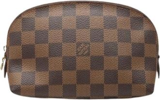 Louis Vuitton Pre-owned Cosmetic Pouch PM - Dames - Vintage Accessoires - Bruin - ONE Size - Vintage