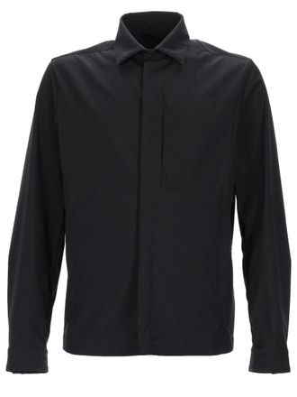 Herno Wool-Blend Minimalist Single Pocket Casual Shirt