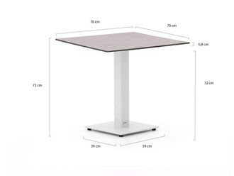 Forza Furniture Forza Orta tuintafel 70x70x73cm