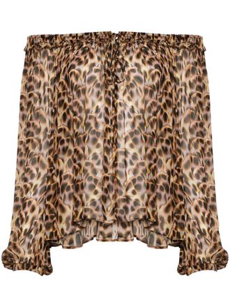 Isabel Marant Off-shoulder blouse - Bruin