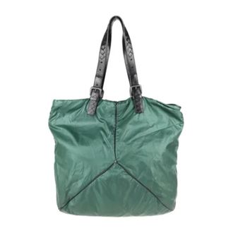 Bottega Veneta Pre-owned Tote Bags, female, Green, Size: ONE SIZE Pre-owned Leather shoulder-bags