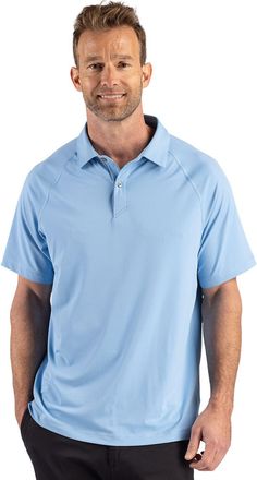 Cutter & Buck Prospect Recycled Featherlight Stretch Mens Sport Polo