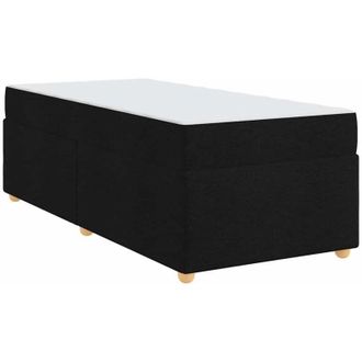 vidaXL Estructura De Cama Con Colch&oacute;n Negro 80 X 200 Cm Tela Vidaxl