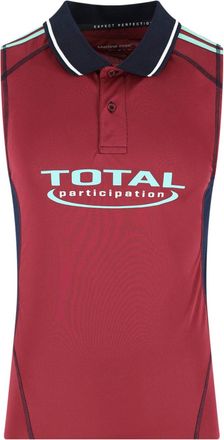 Martine Rose Red Shrunken Fit Polo Football Vest