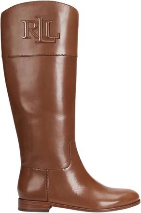 Ralph Lauren Justine Rijlaarzen - Dames - Schoenen - Bruin - Maat: 40 EU Leer