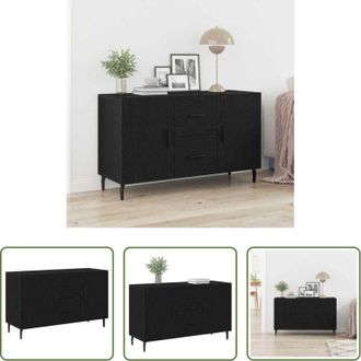 vidaXL Credenza moderna - Credenza Rovere Nero 100 x 36 x 60 cm Legno multistrato