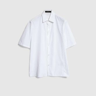 Gucci GG Cotton Poplin Shirt, Size 42, White