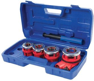 Silverline Juego De Terrajas Para Tubos, 5 Pzas Bspt, 1/2, 3/4, 1 Y 1-1/4