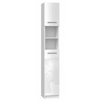 Hucoco Hucoco - marello - Colonna bagno in stile moderno - 183x32x30 - 2 ante+ripiani