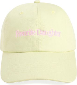 Favorite Daughter Classic Logo Cotton Twill Baseball Cap in Green Tea at Nordstrom