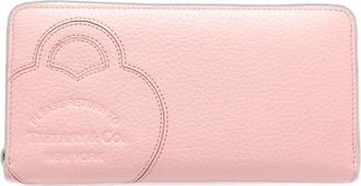 Tiffany & Co. Pink Leather Long Wallet (Bi-Fold) (Pre-Owned)
