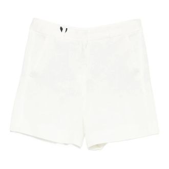 Max Mara Short Shorts, female, White, Size: 2XS Party Linen Shorts