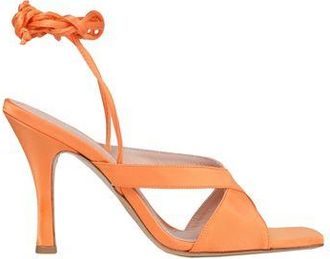 8 by YOOX SATIN SQUARE TOE LACE-UP SANDALS