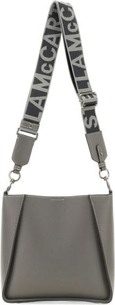 Stella McCartney Womens Shoulder Bag With Logo Grey