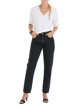&Eacute;tica Finn Slim Straight Jean In Black Rock