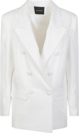 Actualee Dubbelrijige Blazer - Dames - Blazers - Wit - M - Jassen