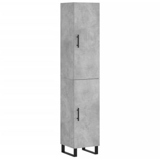 vidaXL Vidaxl - Aparador De Madera Contrachapada Gris Hormig&oacute;n 34,5x34x180 Cm