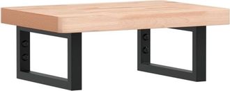 vidaXL Basin Shelf Wall Mounted Steel and Solid Wood Beech vidaXL