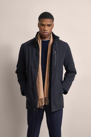 Bugatti Kurzjacke BUGATTI wasserabweisend, Herren, Gr. 106, blau (marine), 100% Polyester, unifarben, regular fit, normaler Saum, Jacken Kurzjacke, f&uuml;r das ga