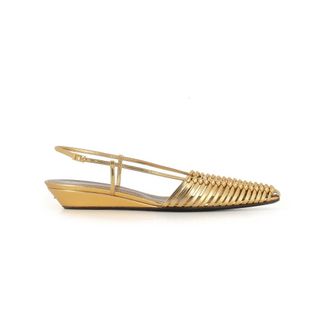 Giuseppe Zanotti Giuseppe Zanotti, Wedges, female, Yellow, Size: 8 1/2 US Orsola Woven Pointed Sandal