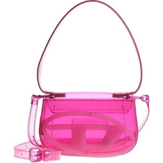 Diesel 1DR Logo Clear Shoulder Bag in Pink at Nordstrom