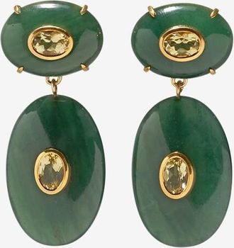 Lizzie Fortunato Ohrh&auml;nger aus Jade Dorothy