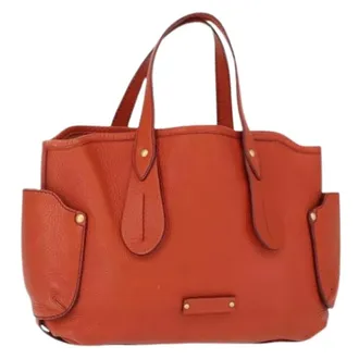 Ferragamo Pre-owned Handbags, female, Orange, Size: ONE SIZE Pre-owned Leather Handbag