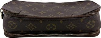 Louis Vuitton Monogram Brown Leather Pouch (Pre-Owned)