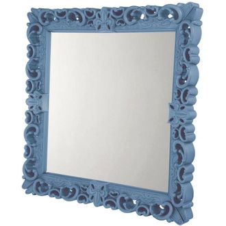 Slide Mirror of Love Blu polvere - Grande specchio di design originale Slide colorato moderno barocco camera ingresso sala da pranzo salotto