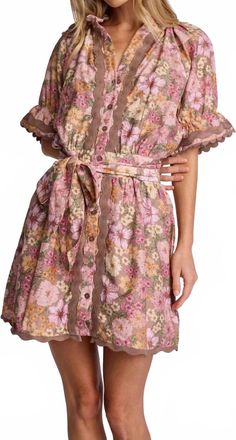 Sundays Evelyn Mini Dress In Dusk Floral