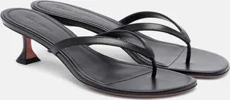 Amina Muaddi Juliette leather thong sandals