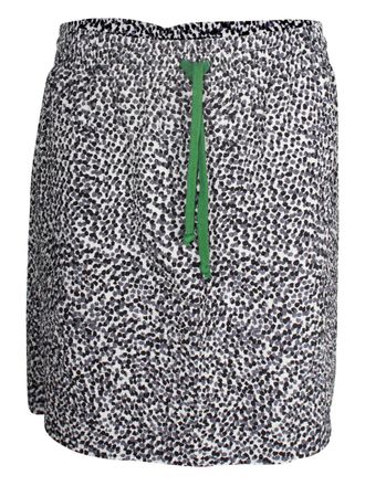Celine polka-dot drawstring skirt - women - Silk/Elastane - 38 - White