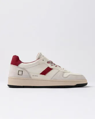 D.A.T.E. court 2.0 vintage calf white-bordeaux