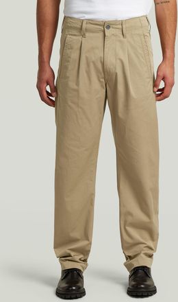 G-Star Pleated Loose Tapered Chino - Beige - Heren