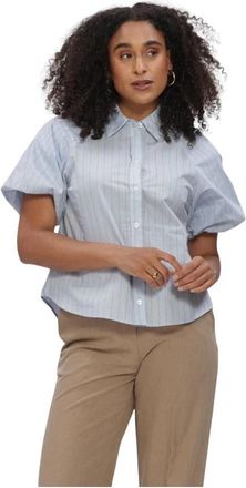 Modstr&ouml;m Augustamd Shirt - Dames - Overhemden - Blauw - S - Overhemden