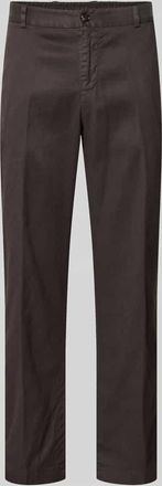 Joop Leinenhose mit franz&ouml;sischen Eingrifftaschen Modell River in Schoko, Gr&ouml;&szlig;e 48