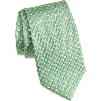Nordstrom Quatrefoil Medallion Silk Tie in Green at Nordstrom