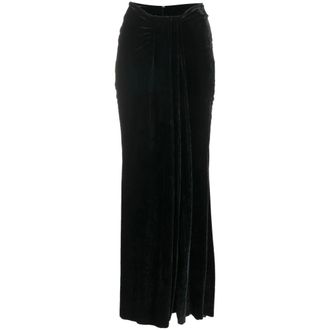 Blumarine Rokken, Dames, Zwart, S, Polyester, Gonna Velluto