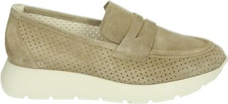 Paul Green Taupe Instappers met Rubberen Zool - Dames - Loafers - Beige - 41 EU - Leer - Schoenen