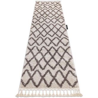 RugsX Rugsx - Carpet, Runner berber beni cream - for the kitchen, corridor & hallway beige 80x200 cm