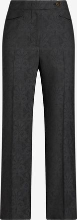 Etro Verk&uuml;rzte gerade Hose aus Woll-Jacquard mit Arabesken