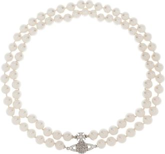 Vivienne Westwood Graziella Pearl Choker - Dames - Kettingen - Beige - M - Accessoires