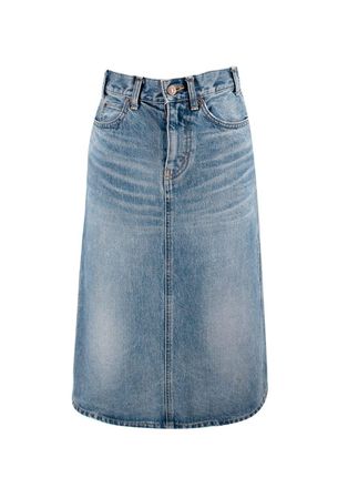 Celine Denim Midi Skirt Size XXS