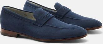 Scarosso Marzio Loafers in Dark Blue Suede at Nordstrom, Size 42.5
