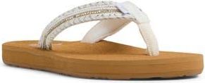 Roxy Embellished Flip Flop in Silver at Nordstrom Rack, Size 6